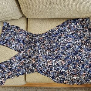 Muse Petite Blue and White Ditzy Print Dress